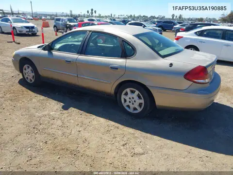2005 Ford Taurus Se VIN 1FAFP53U35A190885 фото 3