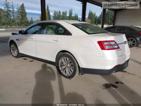 1FAHP2F87KG108638 — 2019 Ford Taurus, photo 4 from IAAI, Front end