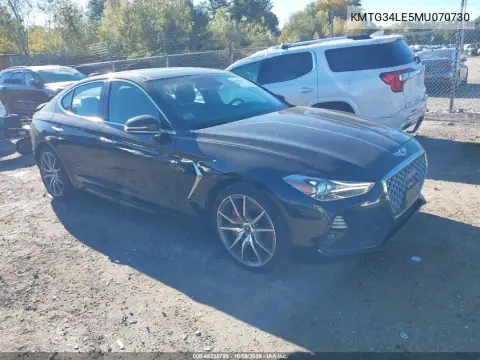 KMTG34LE5MU070730 — 2021 Genesis G70, Задняя часть, фото до ремонта