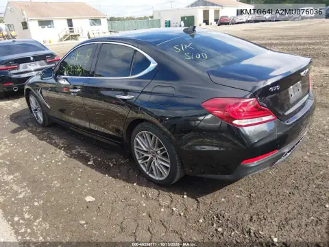 KMTG64LA2MU076036 — 2021 Genesis G70, фото 3 с аукциона IAAI, передняя часть справа