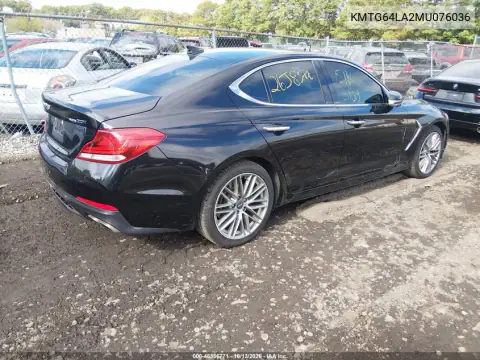 KMTG64LA2MU076036 — 2021 Genesis G70, фото 4 с аукциона IAAI, передняя часть справа