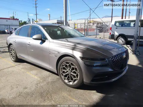 KMTGB4SC4MU048804 — 2021 Genesis G80, უკანა ნაწილი, ფოტოები შეკეთებამდე