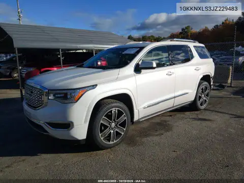 1GKKNXLS3JZ229483 — 2018 GMC Acadia, foto 3 de IAAI, Parte trasera