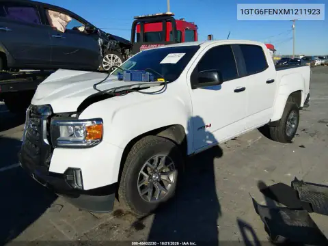 1GTG6FENXM1211923 — 2021 GMC Canyon, foto 2 de IAAI, Parte delantera