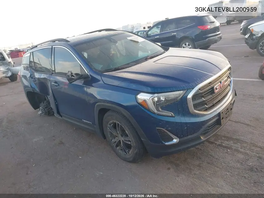 3GKALTEV8LL200959 GMC Terrain 2020 — пошкодження Лівий бік, фото до ремонту