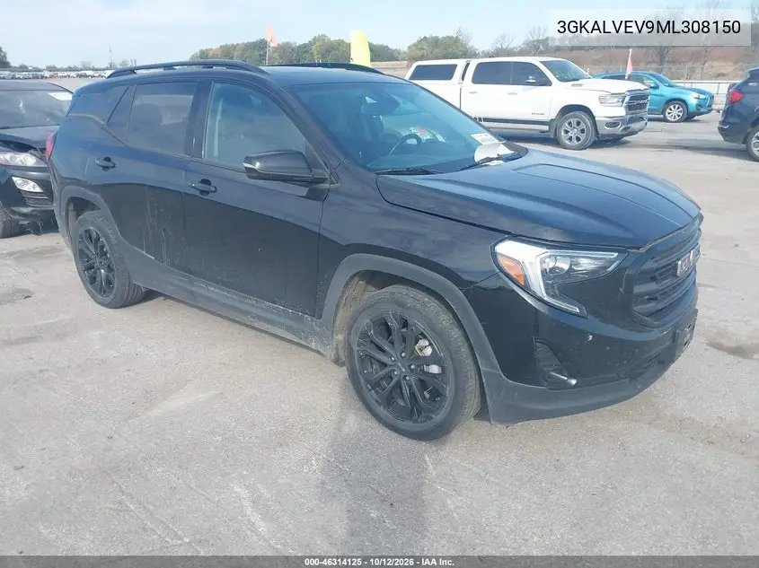 3GKALVEV9ML308150 — 2021 GMC Terrain, zdjęcie 2 z IAAI, Tył