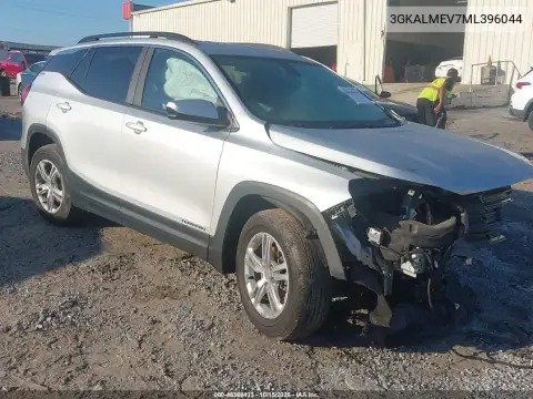 3GKALMEV7ML396044 — 2021 GMC Terrain, წინა ნაწილი, ფოტოები შეკეთებამდე