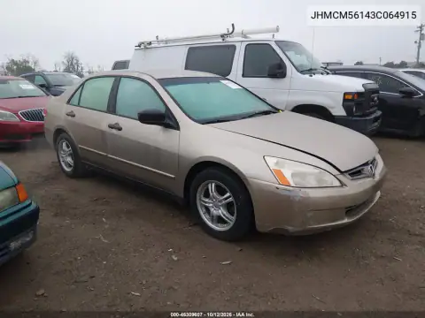 JHMCM56143C064915 — 2003 Honda Accord, Normalne zużycie, zdjęć przed naprawą