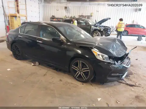 1HGCR2F54HA202039 — 2017 Honda Accord, Parte delantera, fotos antes de reparar