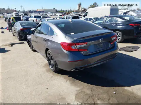 1HGCV1F36KA004204 — 2019 Honda Accord, zdjęcie 3 z IAAI, Przód