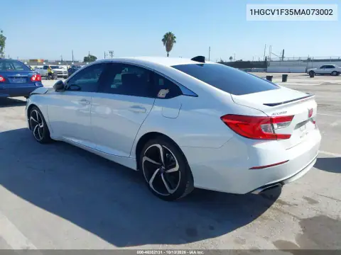 1HGCV1F35MA073002 — 2021 Honda Accord, фото 4 с аукциона IAAI, Передняя часть