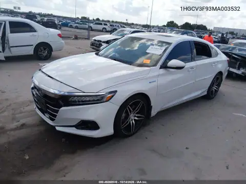 1HGCV3F93MA003532 — 2021 Honda Accord, zdjęcie 2 z IAAI, Prawy przód