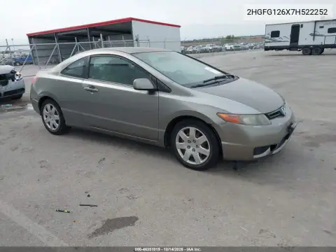 2HGFG126X7H522252 — 2007 Honda Civic, photo 2 from IAAI, Left side