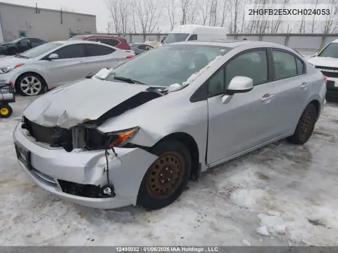 2012 Honda Civic Ex 4Dr VIN 2HGFB2E5XCH024053 фото 2