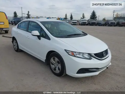 2HGFB2F40DH032136 — 2013 Honda Civic, Задняя часть, фото до ремонта