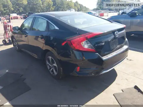 2HGFC2F69LH521115 — 2020 Honda Civic, фото 4 з IAAI, Передня частина