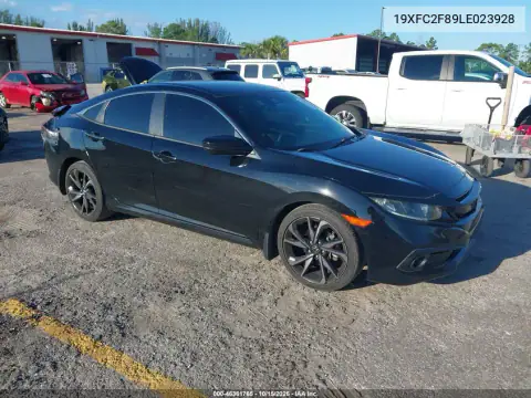 19XFC2F89LE023928 — 2020 Honda Civic, Parte trasera, fotos antes de reparar