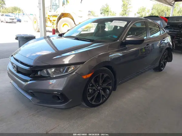 2HGFC2F84MH503592 — 2021 Honda Civic, photo 2 from IAAI, Rear end