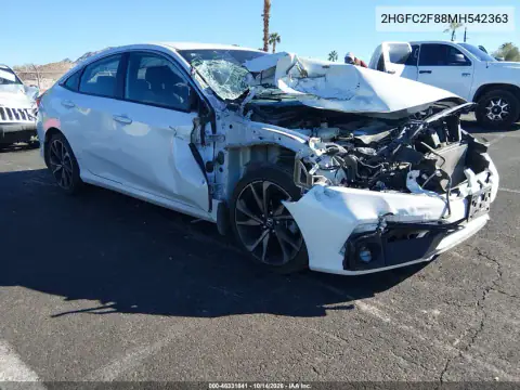 2HGFC2F88MH542363 — 2021 Honda Civic, Передня частина, фото до ремонту