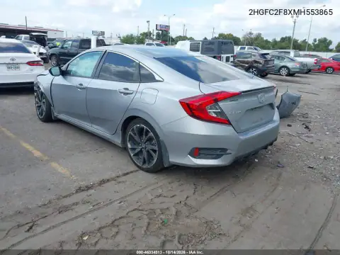 2HGFC2F8XMH553865 — 2021 Honda Civic, фото 4 с аукциона IAAI, ПЕРЕДНЯЯ ЧАСТЬ