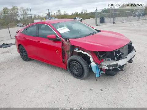 2HGFC2F88MH557607 — 2021 Honda Civic, photo 2 from IAAI, Not reported