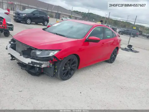 2HGFC2F88MH557607 — 2021 Honda Civic, photo 3 from IAAI, Not reported