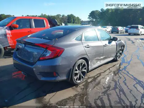 2021 Honda Civic Sport VIN 2HGFC2F81MH545542 фото 5