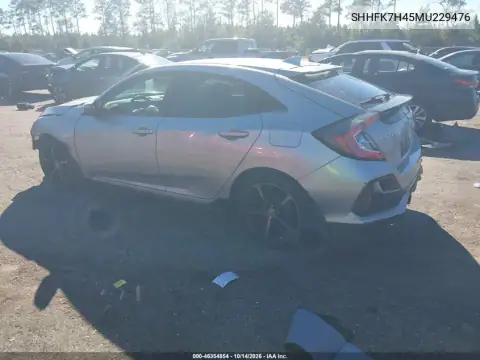 SHHFK7H45MU229476 — 2021 Honda Civic, foto 4 de IAAI, Parte delantera
