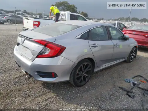 2HGFC2F81MH515392 — 2021 Honda Civic, foto 5 de IAAI, Parte delantera