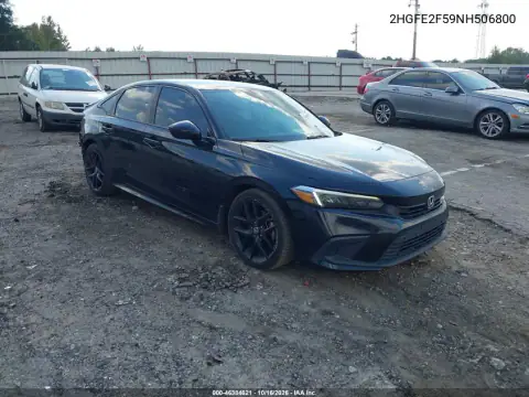 2HGFE2F59NH506800 — 2022 Honda Civic, Rear end, before-repair photos