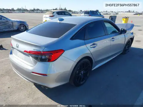 2HGFE2F56PH557867 — 2023 Honda Civic, фото 4 с аукциона IAAI, Передняя часть