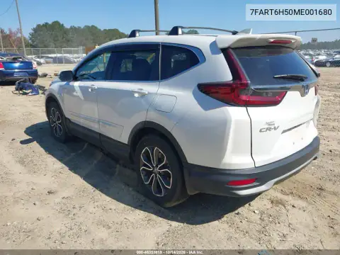 7FART6H50ME001680 — 2021 Honda CR-V, photo 4 from IAAI, Front and rear
