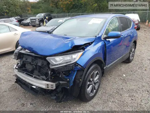 7FARW2H59ME016940 — 2021 Honda CR-V, zdjęcie 3 z IAAI, Przód