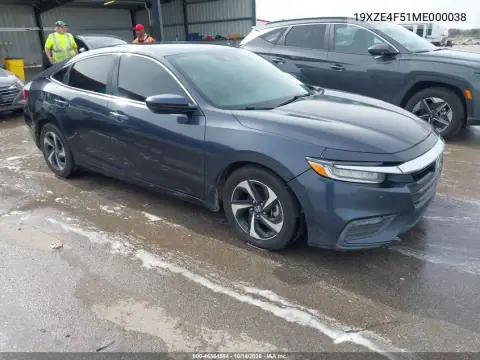 19XZE4F51ME000038 — 2021 Honda Insight, ქვედა ნაწილის დაზიანება, ფოტოები შეკეთებამდე