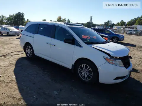 2012 Honda Odyssey Ex-L VIN 5FNRL5H64CB108955 фото 2