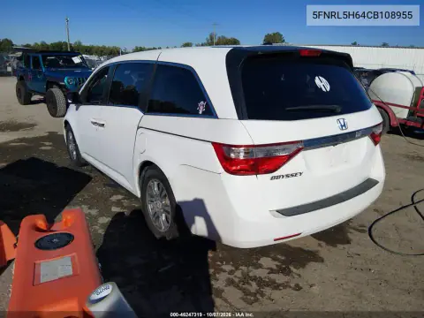 2012 Honda Odyssey Ex-L VIN 5FNRL5H64CB108955 фото 4