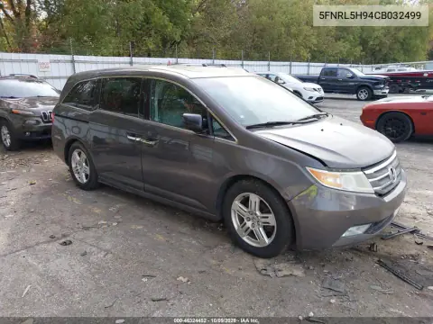 2012 Honda Odyssey Touring/Touring Elite VIN 5FNRL5H94CB032499 фото 2