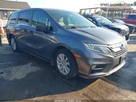 5FNRL6H25KB017369 — 2019 Honda Odyssey, Tył, zdjęć przed naprawą
