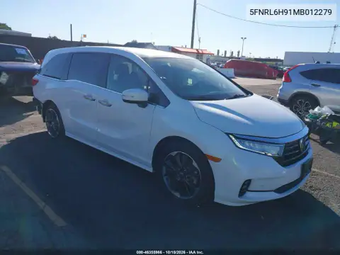 5FNRL6H91MB012279 — 2021 Honda Odyssey, Lado izquierdo, fotos antes de reparar