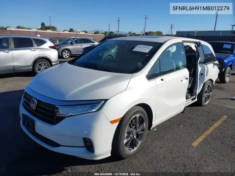 5FNRL6H91MB012279 — 2021 Honda Odyssey, фото 3 с аукциона IAAI, левый бок