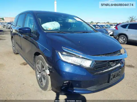 5FNRL6H86RB044174 — 2024 Honda Odyssey, წინა ნაწილი, ფოტოები შეკეთებამდე