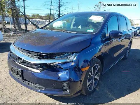 5FNRL6H86RB044174 — 2024 Honda Odyssey, ფოტო 3, IAAI, წინა ნაწილი