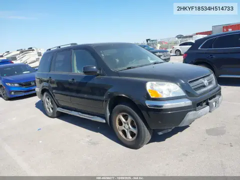 2HKYF18534H514733 — 2004 Honda Pilot, Левый бок, фото до ремонта