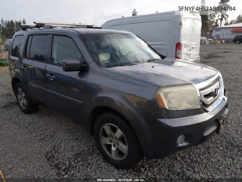 2010 Honda Pilot Ex-L VIN 5FNYF4H53AB034784 фото 2