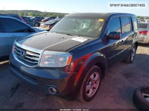 5FNYF3H66CB007455 — 2012 Honda Pilot, photo 2 from IAAI, All-over damage