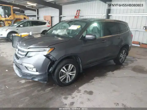 5FNYF6H55HB080803 — 2017 Honda Pilot, ფოტო 3, IAAI, წინა ნაწილი