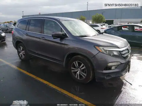 5FNYF5H50HB020180 — 2017 Honda Pilot, Передня частина, фото до ремонту