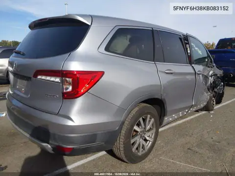 2019 Honda Pilot Ex VIN 5FNYF6H38KB083152 фото 4