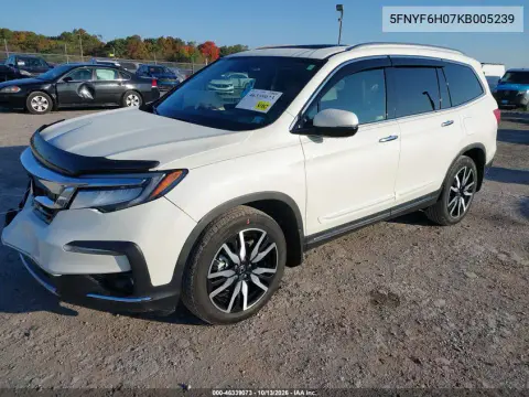 2019 Honda Pilot Elite VIN 5FNYF6H07KB005239 фото 3