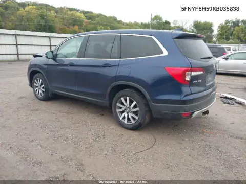 5FNYF6H59KB035838 — 2019 Honda Pilot, ფოტო 4, IAAI, წინა ნაწილი